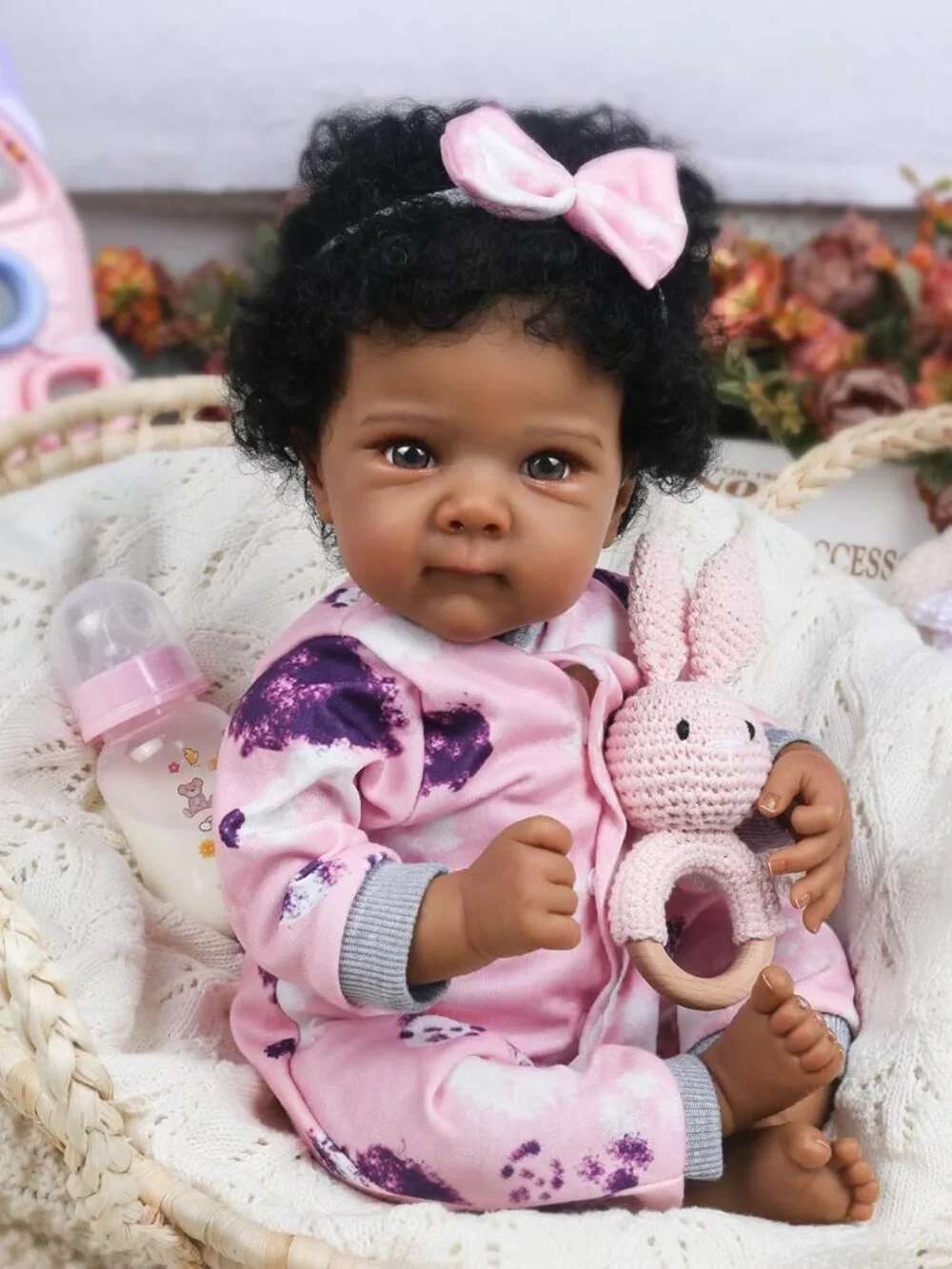 Realistic Reborn Baby Doll Black Girl – 18 Inch - Picture 4 of 7